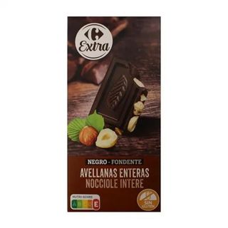 Chocolate Negro 25% Avellana Carrefour 200 Gr.