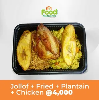 Jollof + Fried + Plantain + Chicken