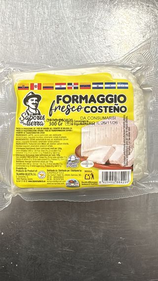 Formaggio Costeno 300 g queso fresco costeno 300g