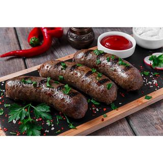 Beef Sausage Served with Salad