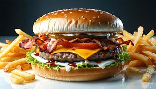Eggs burger