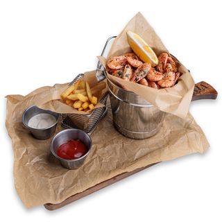 Ведро креветок