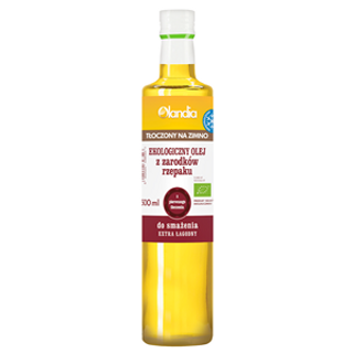 BIO OLEJ Z ZARODKÓW RZEPAKU DO SMAŻENIA TŁOCZONY NA ZIMNO  500 ml - OLANDIA