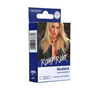 Contempo Rough Rider Studded Condoms, 3 Pieces