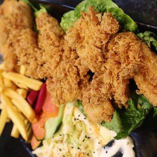 Plat Crispy + viande chawarma