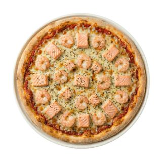Pizza salmón gamba (28 cm.)