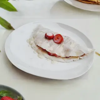 Tapioca de Leite Condensado e Morango