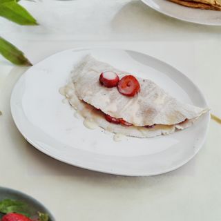 Tapioca de Leite Condensado e Morango