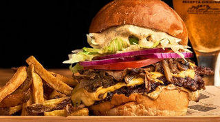 Menú hamburguesa para tres