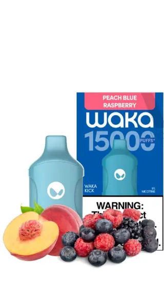Waka Mega Power 15000 5% Peach Blue Raspberry