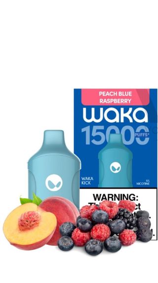 Waka Mega Power 15000 5% Peach Blue Raspberry