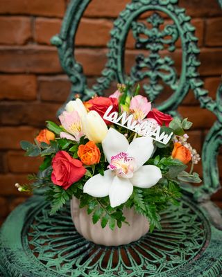 Aranjament minirosa si lalele