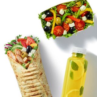 Zestaw Wrap Mex Burito, sałatka lub ziemniaczki i lemoniada