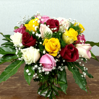 Bouquet 12 rose miste