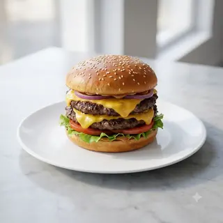 Hamburguesa Doble Con Queso