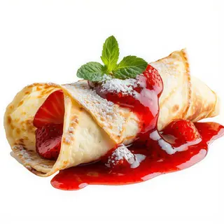 Crepe Grand Marnier Con Mermelada De Fresa