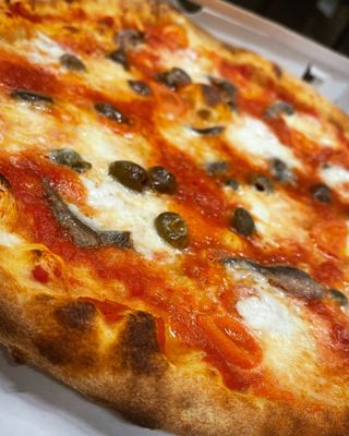 PIZZA AL PIATTO ROSSA - ALICI E BUFALA