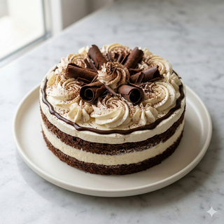 Tarta Con Nata Y Chocolate