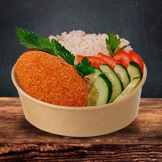 Боул з рисом та котлетою по-київськи (320г)