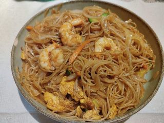 Fideos Chinos Con Gambas