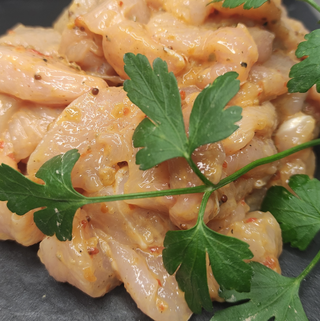 Zorza de Pavo Al Limón  Elaboración Propia Bolsa vacío 500 Gr.