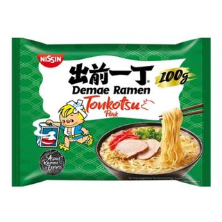 Fideos instantáneos Nissin Demae Ramen sabor a cerdo tonkotsu (100 gr)