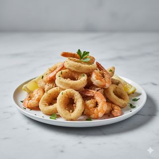 Frittura gamberi e calamari