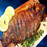 Grilled Fish with chips + salad