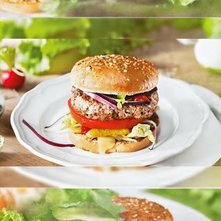 Бургер с пилешко месо (300г)