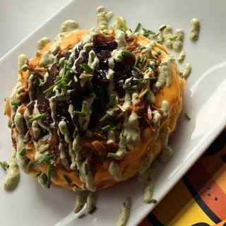 Mini tortilla de papas casera hecha al momento