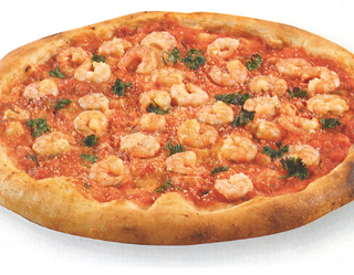 Pizza de gambas 28 cm.