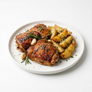 Cosce di pollo con patate