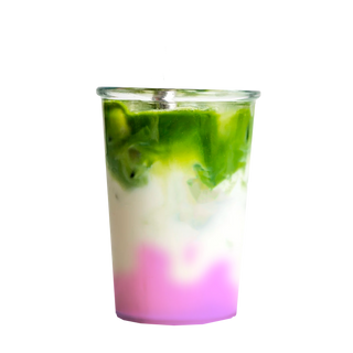 Blueberry matcha latte