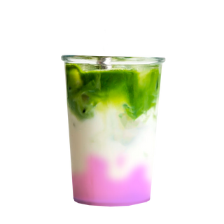 Blueberry matcha latte