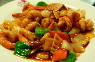 Gambas Con Salsa Picante