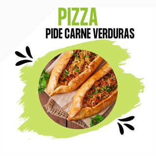 Pizza Pide Carne Y Verduras (Mediana)