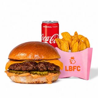 Menu | Spicy Cheeseburger + Fries + Drink