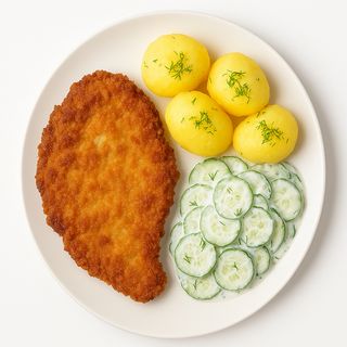 Kotlet schabowy/ziemniaki/mizeria 450g