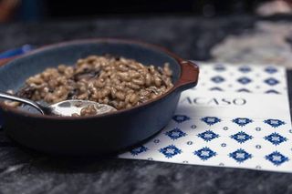 Risotto de Cogumelos e Espargos Trufados