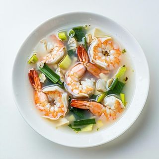 Gluten free- zuppa di miso bianco con gamberi