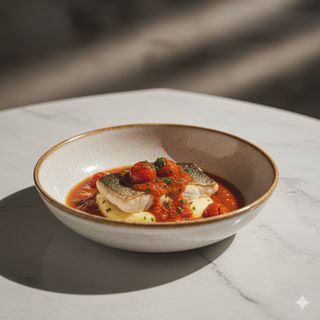 Filetto di branzino in guazzetto