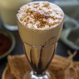 Cold coffee with ice cream