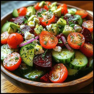 Rainbow Sesame Veggie Salad (Vegan)