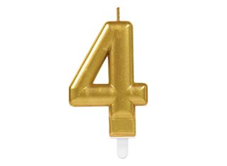 Свещи за торта цифра 4 злато