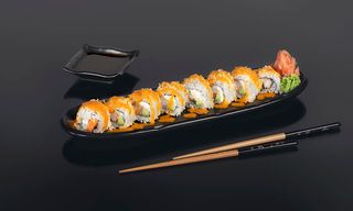  კრევეტების ტემპურა მანგოს სოუსით