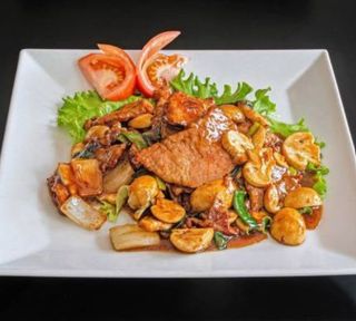 Vaca com molho de ostras