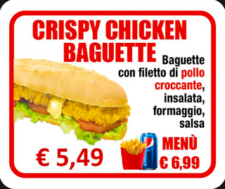 Crispy Chicken Baguette Menù