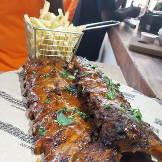500g Pork or Beef Ribs & Small Fries