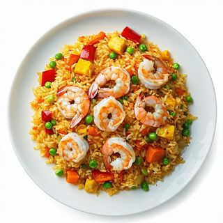 12. Kal-fan riso con gamberi e verdure