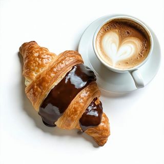 Cappuccino, brioches